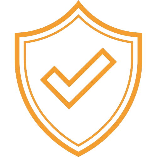 BAS-Technik Icon für Sicherheit & Prüfung: Schutzschild-Symbol für E-Check nach DGUV V3, professionellen Brandschutz und den 24/7 Elektro-Notdienst in Hamburg
